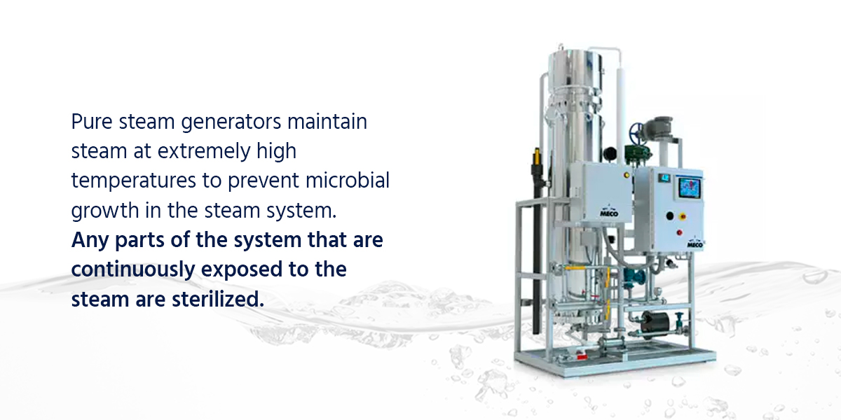 purely steam generators prevent microbial growth