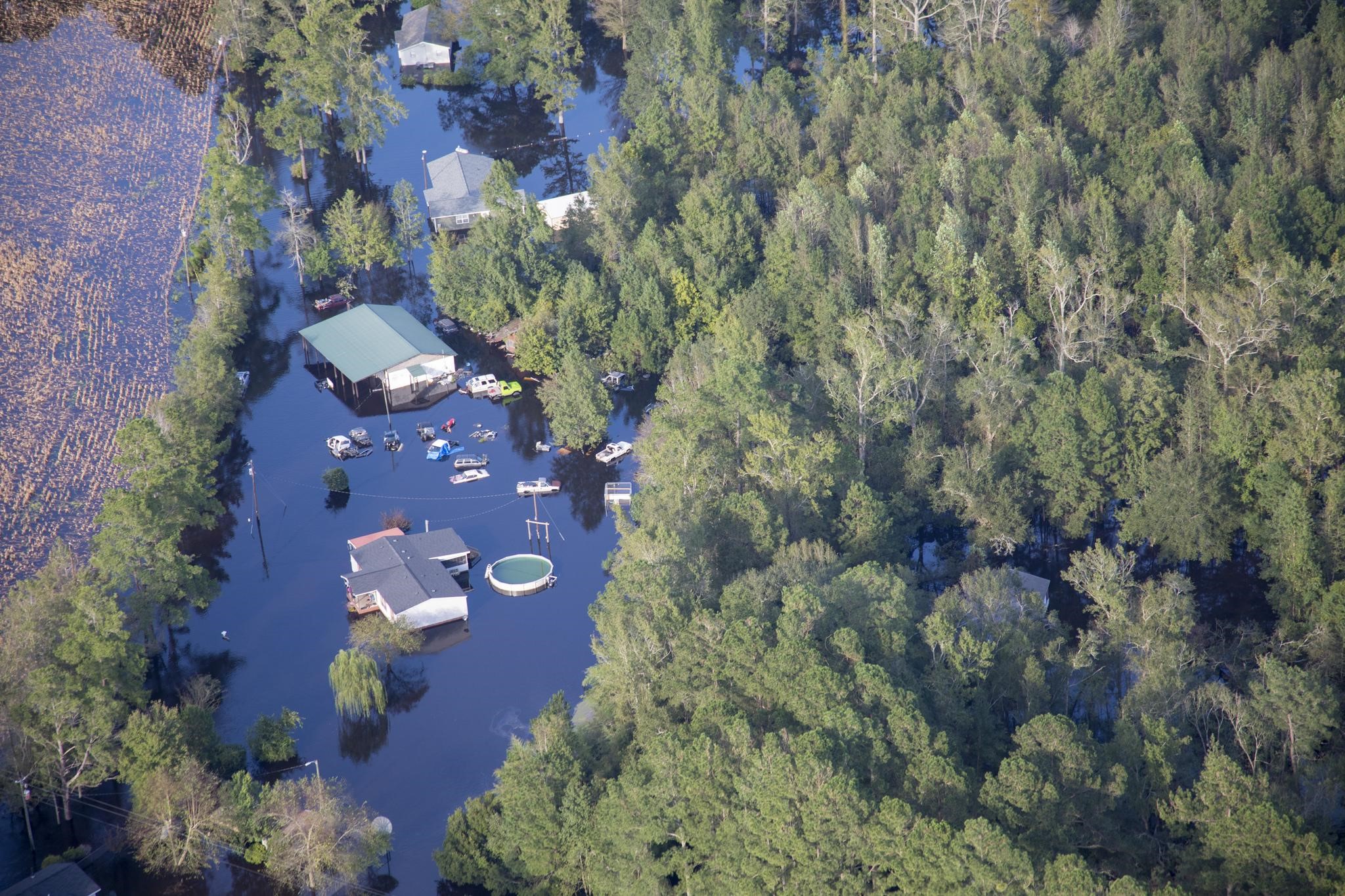 flooded houses